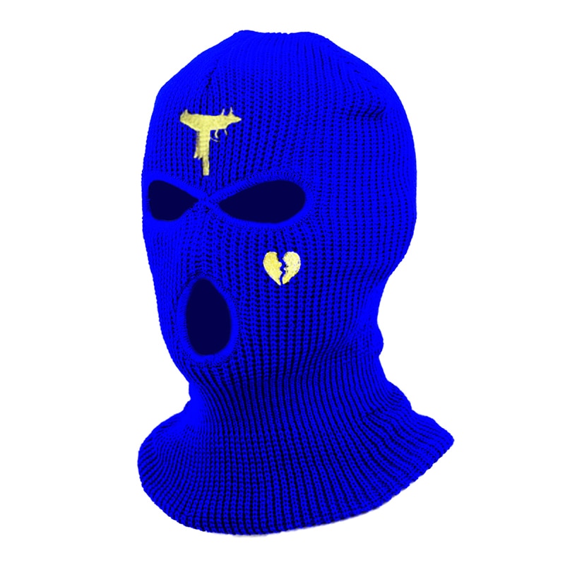 Cagoule Bleu Uzi Coeur Brisé 3 trous